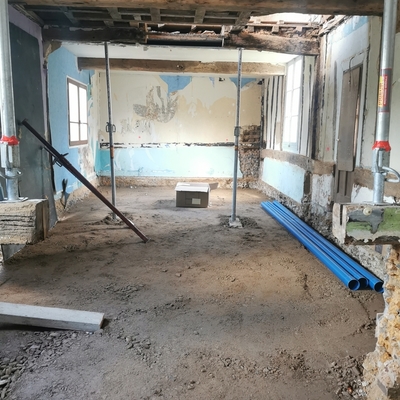 Vue intérieure travaux en cours
