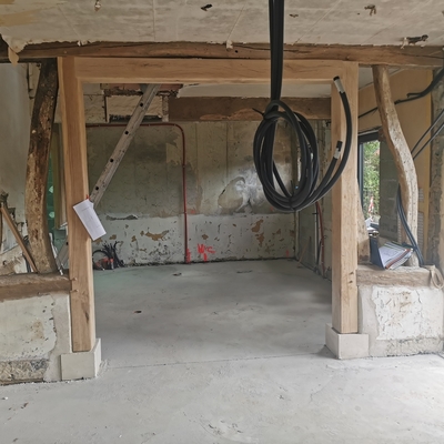 Vue intérieure travaux en cours