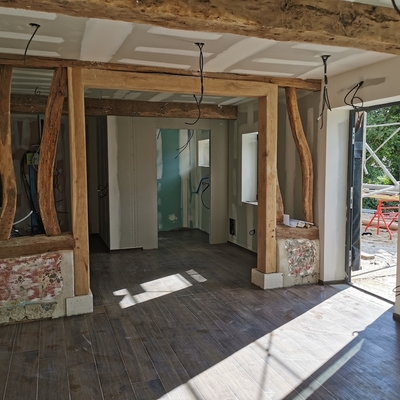 Vue intérieure travaux en cours