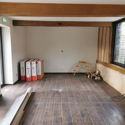 Vue intérieure travaux en cours